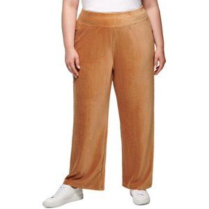 Calvin Klein Performance Women's Plus Corduroy High Rise Wide Leg Pants 2X NWT